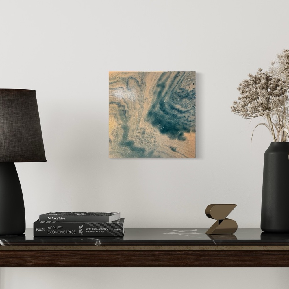 14in x 14in Blue & White Canvas Decor Painting